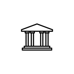 Bank icon vector illustration. Bank sign and symbol, museum, university