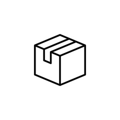 Box icon vector illustration. box sign and symbol, parcel, package