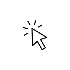 Click icon vector illustration. pointer arrow sign and symbol. cursor icon