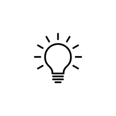 Lamp icon vector illustration. Light bulb sign and symbol. idea symbol.
