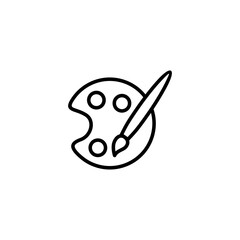 Paint icon vector illustration. paint brush sign and symbol. paint roller icon vector