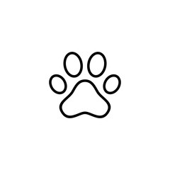 Paw icon vector illustration. paw print sign and symbol. dog or cat paw