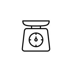 Scales icon vector illustration. Weight scale sign and symbol