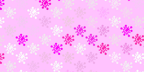 Light Pink vector texture with disease symbols.