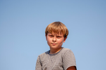 portrairt of young boy at the skate park