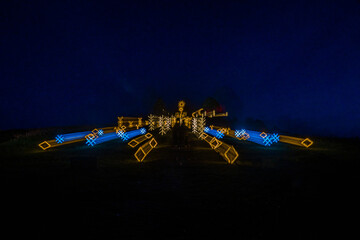 baltic pagan Celtic symbols on the mound hill