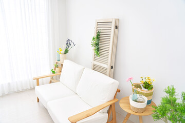 無人のリビングの風景