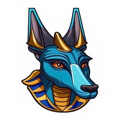 Egyptian Anubis Head Illustration