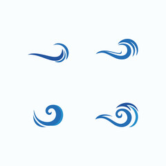 Fototapeta na wymiar set of ocean water logo design with modern concept