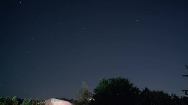 time lapse of the night starry sky with the milky way