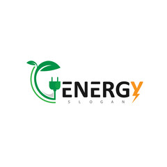 Fototapeta premium energy technology logo san eco 