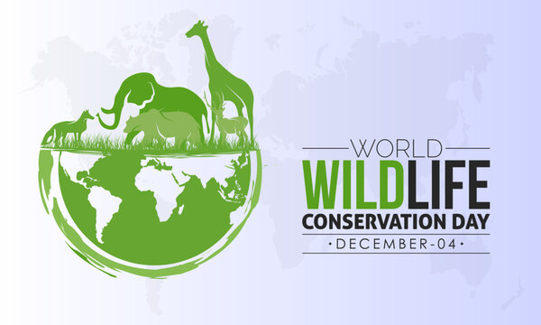Vector illustration design concept of World Wildlife Conservation Day observed on December 4 - Powered by Adobe