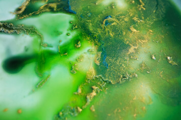 Beautiful abstract ink painting as background, top view