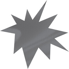 Abstract transparent halftone grunge burst shape.