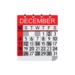 December calendar date