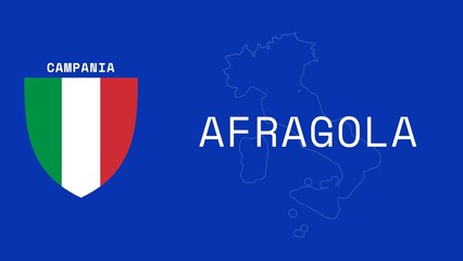 Afragola: Illustration mit dem Ortsnamen der italienischen Stadt Afragola in der Region Campania