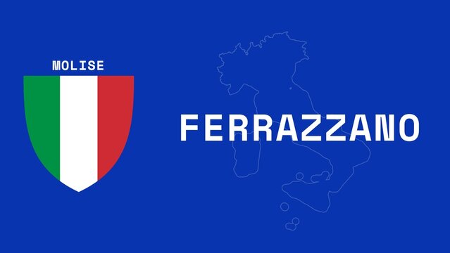 Ferrazzano: Illustration mit dem Ortsnamen der italienischen Stadt Ferrazzano in der Region Molise