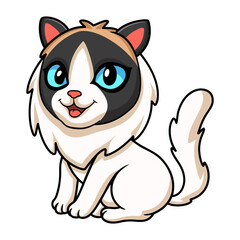 Cute rag doll cat cartoon