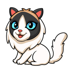 Cute rag doll cat cartoon