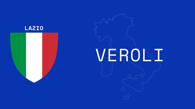 Veroli: Illustration mit dem Ortsnamen der italienischen Stadt Veroli in der Region Lazio
