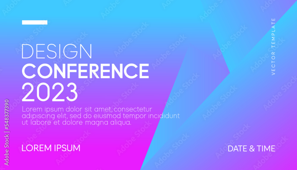 Wall mural abstract modern business conference design template with gradient geometric shape effect. dynamic fl