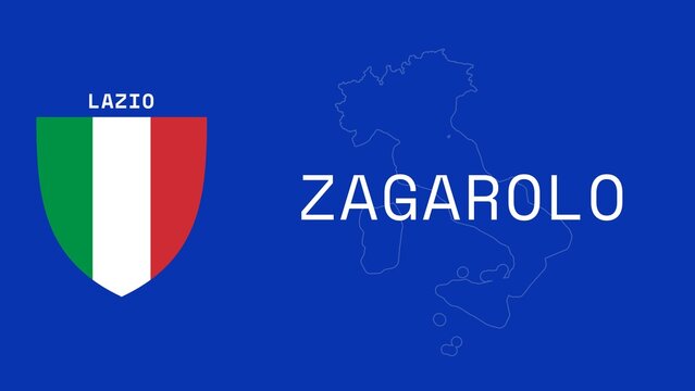 Zagarolo: Illustration mit dem Ortsnamen der italienischen Stadt Zagarolo in der Region Lazio