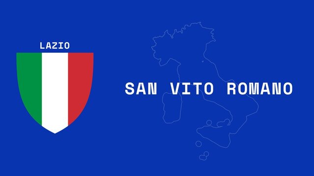 San Vito Romano: Illustration mit dem Ortsnamen der italienischen Stadt San Vito Romano in der Region Lazio