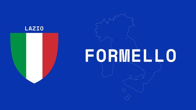 Formello: Illustration mit dem Ortsnamen der italienischen Stadt Formello in der Region Lazio