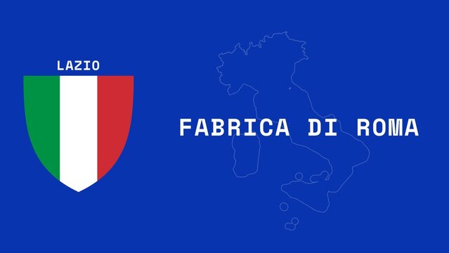 Fabrica di Roma: Illustration mit dem Ortsnamen der italienischen Stadt Fabrica di Roma in der Region Lazio
