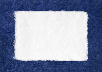 紺青・藍染めの雲龍和紙＋手漉き和紙のフレーム
