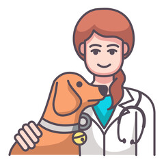 Female veterinarian icon