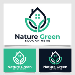 nature green logo vector design template