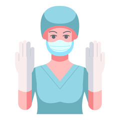 Female surgeon icon