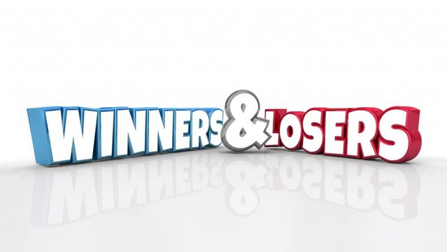 Winners and Losers Wins Losses Top Best Performers Game Competition Results 3d Animation