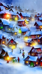 In Santa Claus village, the air is thick with holiday cheer. Bright lights and decorations abound, making it a veritable winter wonderland. Kids dash around excitedly, eager to catch a glimpse ofSanta