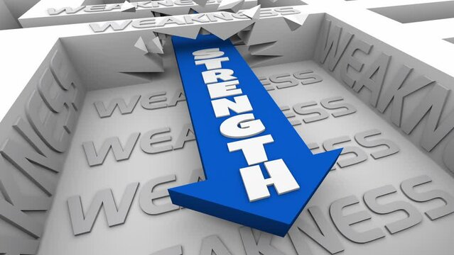 Strength Vs Weakness Arrow Crashing Through Barriers Obstacles 3d Animation