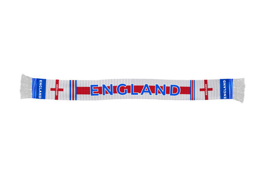England flag scarf football fans vector art illustration