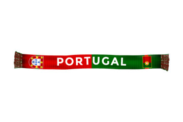 Portugal flag scarf football fans vector art illustration