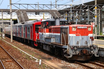 貨物列車 JR九州配給列車103系 - obrazy, fototapety, plakaty