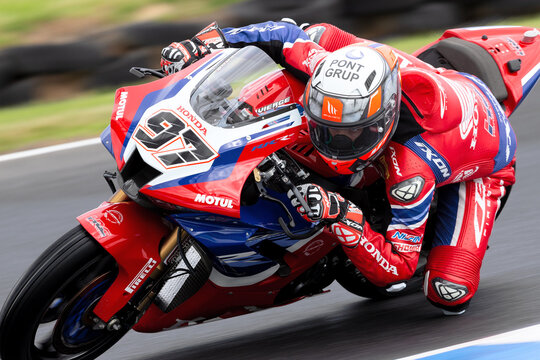 Xavi Vierge of Spain&nbsp;on the Team HRC Honda during The 2022 FIM World Superbike Championship at The Phillip Island Circuit.