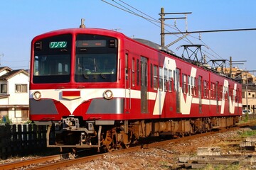 Obraz premium 通勤電車 流鉄流山線あかぎ編成