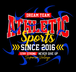 Athletic sports 2016 typography design