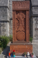 Dublin, Ireland: Memorial to the victims of the Armenian genocide at Christ Church Cathedral.