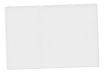 破れたスケッチブックの1ページ、透明の背景
