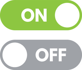 On off icon vector isolated on white background . Switch button sign