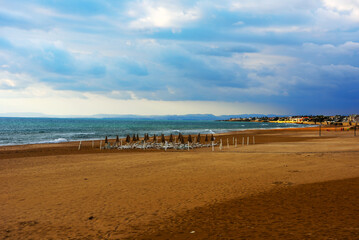 beach in scoglitti Sicily Italy - obrazy, fototapety, plakaty