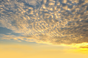 sunset sky with clouds