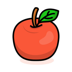 Flat illustration on a theme apple