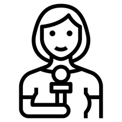 reporter outline icon