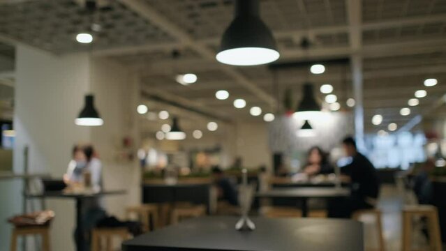 Abstract blur defocus coffee shop cafe and restaurant interior background